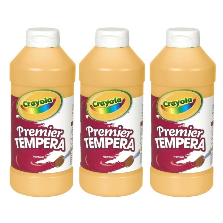 Crayola® Premier Tempera Paint, 16 oz, Peach, Pack of 3