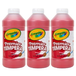 Crayola® Premier Tempera Paint, 16 oz, Red, Pack of 3