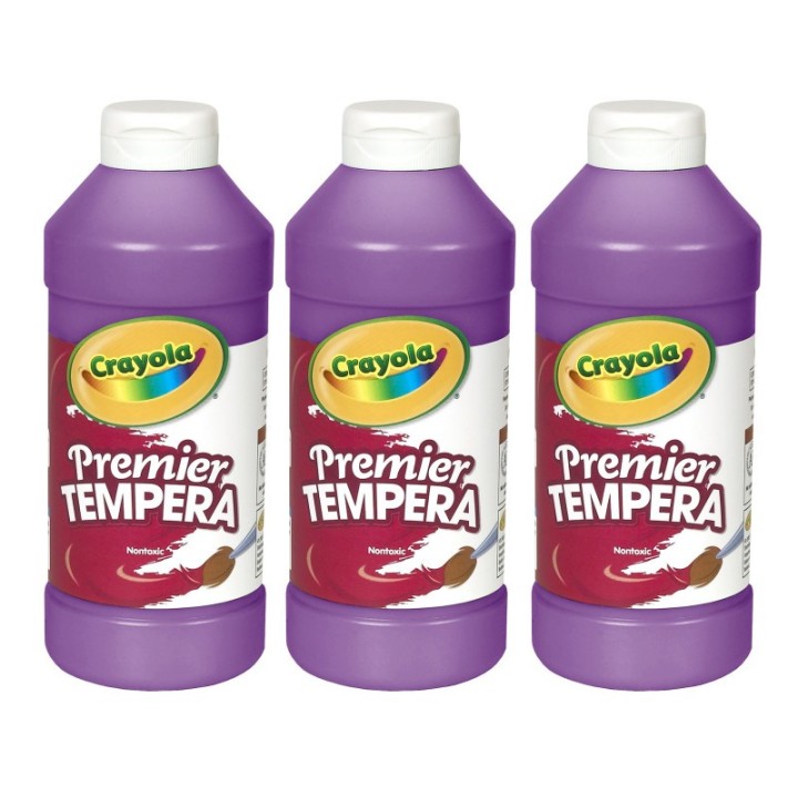 Crayola® Premier Tempera Paint, 16 oz, Violet, Pack of 3