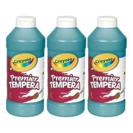 Crayola® Premier Tempera Paint, 16 oz, Turquoise, Pack of 3
