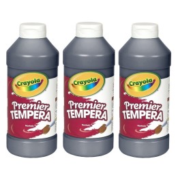 Crayola® Premier Tempera Paint, 16 oz, Black, Pack of 3