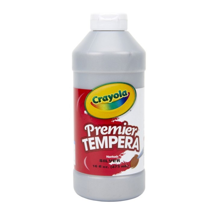 Crayola® Premier Tempera Paint, 16 oz, Silver