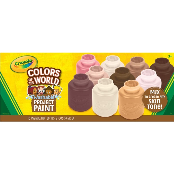 Crayola® Colors of the World Project Paint, 2oz Jars, 10 Count