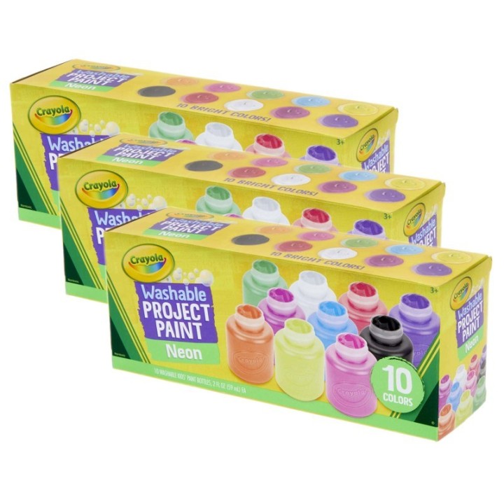 Crayola® Neon Paint Set, 2oz., 10 Per Set, 3 Sets