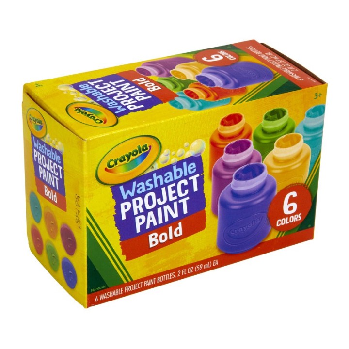 Crayola® Washable Project Paint, Bold, 6 Colors