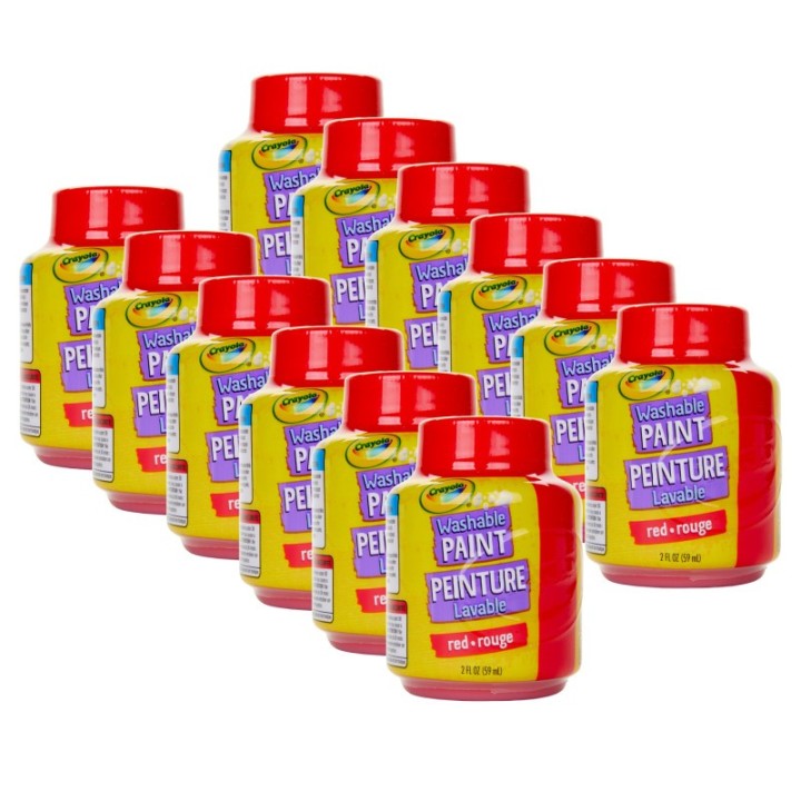 Crayola® Washable Paint, 2oz, Red, Pack of 12