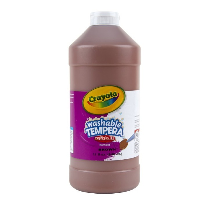 Crayola® Artista II Washable Tempera Paint, 32 oz, Brown