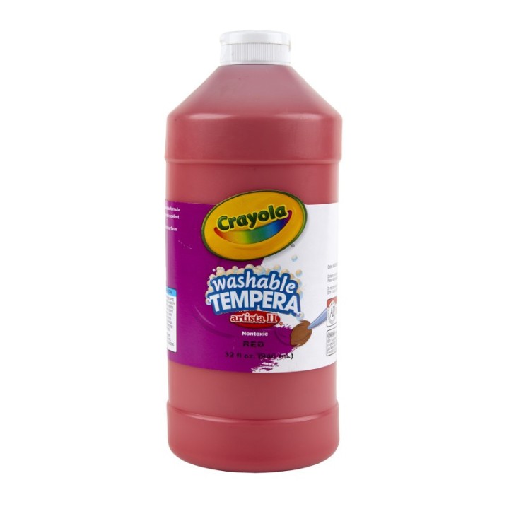 Crayola® Artista II Washable Tempera Paint, 32 oz, Red