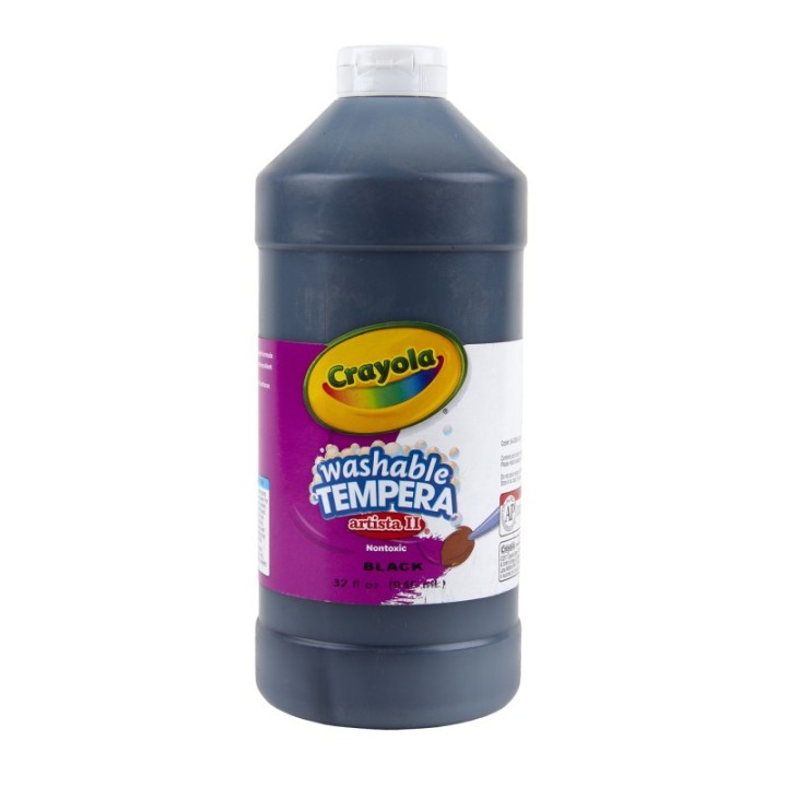 Crayola® Artista II Washable Tempera Paint, 32 oz, Black