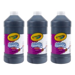 Crayola® Artista II Washable Tempera Paint, 32 oz, Black, Pack of 3