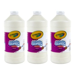 Crayola® Artista II Washable Tempera Paint, 32 oz, White, Pack of 3