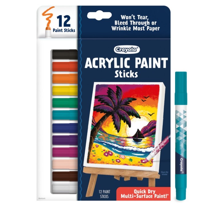 Crayola® Acrylic Paint Doodle Sticks, Pack of 12