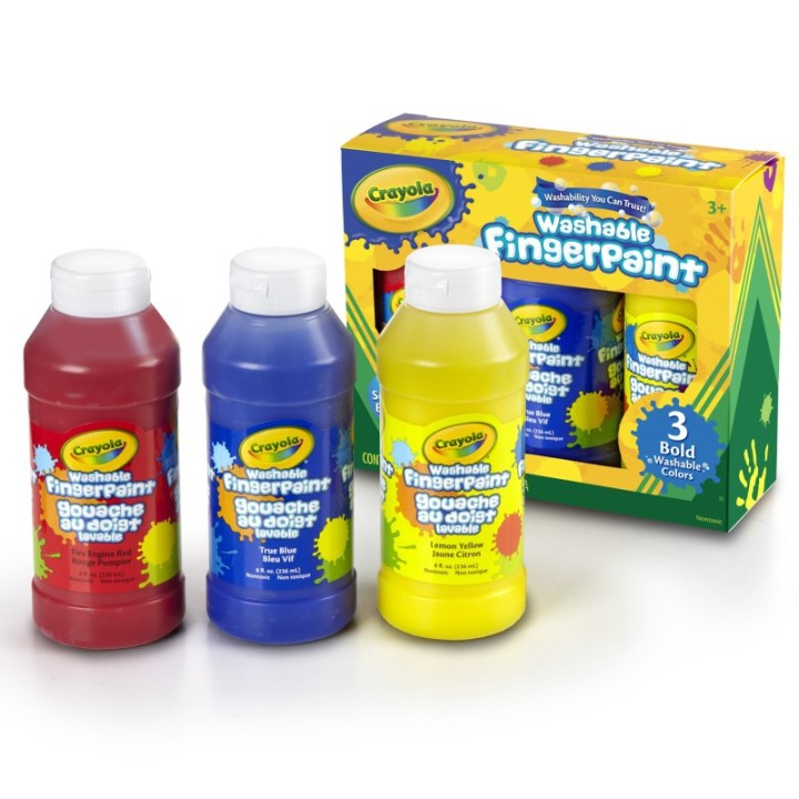 Crayola® Washable Fingerpaint, Bold Colors, 8 oz., 3 Count