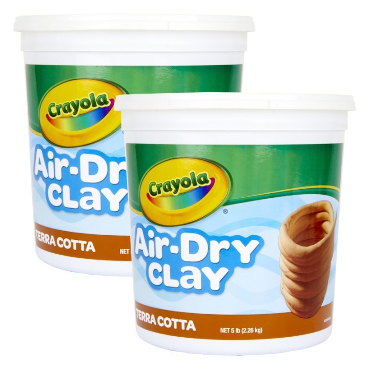 Crayola® Air-Dry Clay, Terra Cotta, 5 lb Tub, Pack of 2