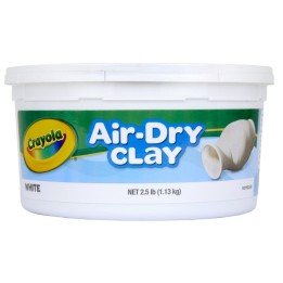Crayola® Air-Dry Clay, 2.5 Pounds Resealable Bucket, White