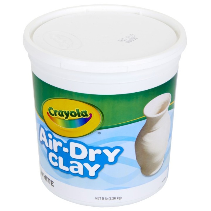 Crayola® Air-Dry Clay, 5 Pounds Resealable Bucket, White
