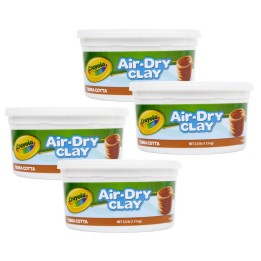 Crayola® Air-Dry Clay, Terra Cotta, 2.5 lb Tub, Pack of 4