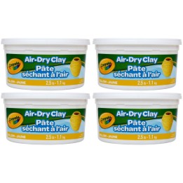 Crayola® Air Dry Clay, 2.5lb Tub, Yellow, Pack of 4