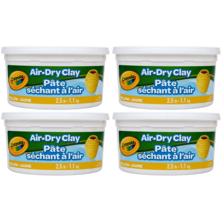 Crayola® Air Dry Clay, 2.5lb Tub, Yellow, Pack of 4