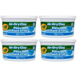 Crayola® Air Dry Clay, 2.5lb Tub, Blue, Pack of 4