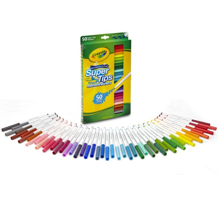Crayola® Super Tips Washable Markers, Pack of 50