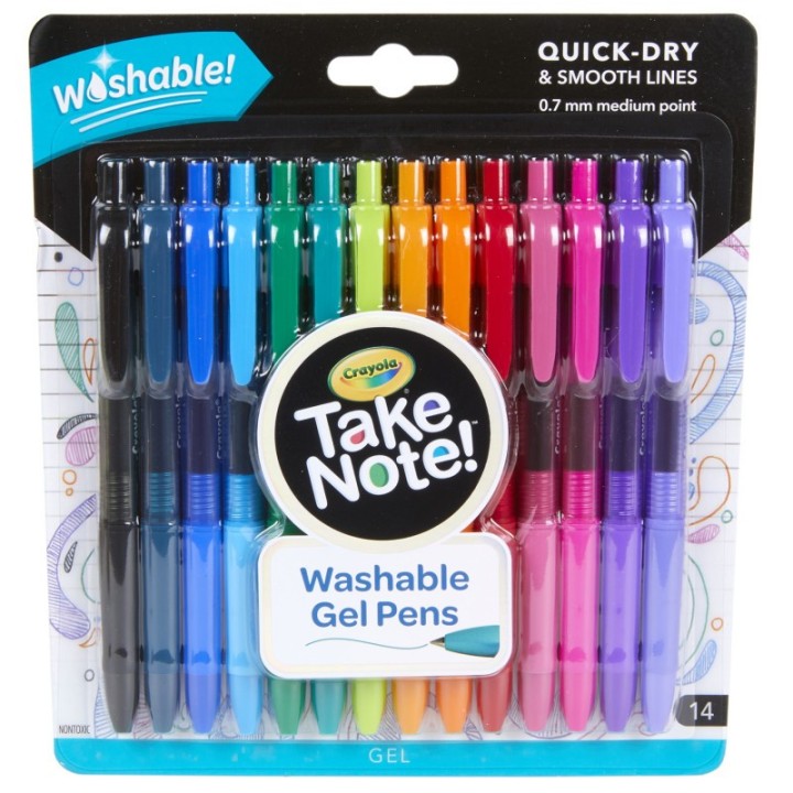 Crayola® Take Note! Washable Gel Pens, Pack of 14