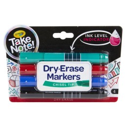 Crayola® Take Note Chisel Tip Dry Erase Marker, Pack of 4