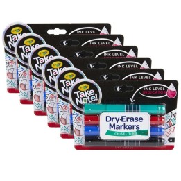 Crayola® Take Note Chisel Tip Dry Erase Marker, 4 Per Pack, 6 Packs
