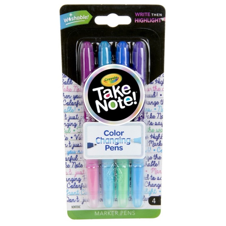 Crayola® Take Note! Dual Ended Color Changing Pens, 4 Count