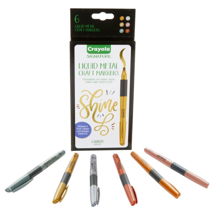 Crayola® Signature™ Liquid Metal Craft Markers, Pack of 6