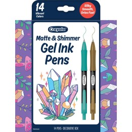 Crayola® Matte & Shimmer Gel Ink Pens, Pack of 14