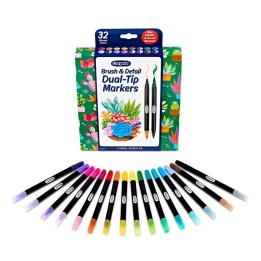 Crayola® Brush & Detail Dual-Tip Markers, Pack of 16