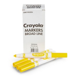 Crayola® Bulk Markers, Conical Tip, Yellow, 12 Count