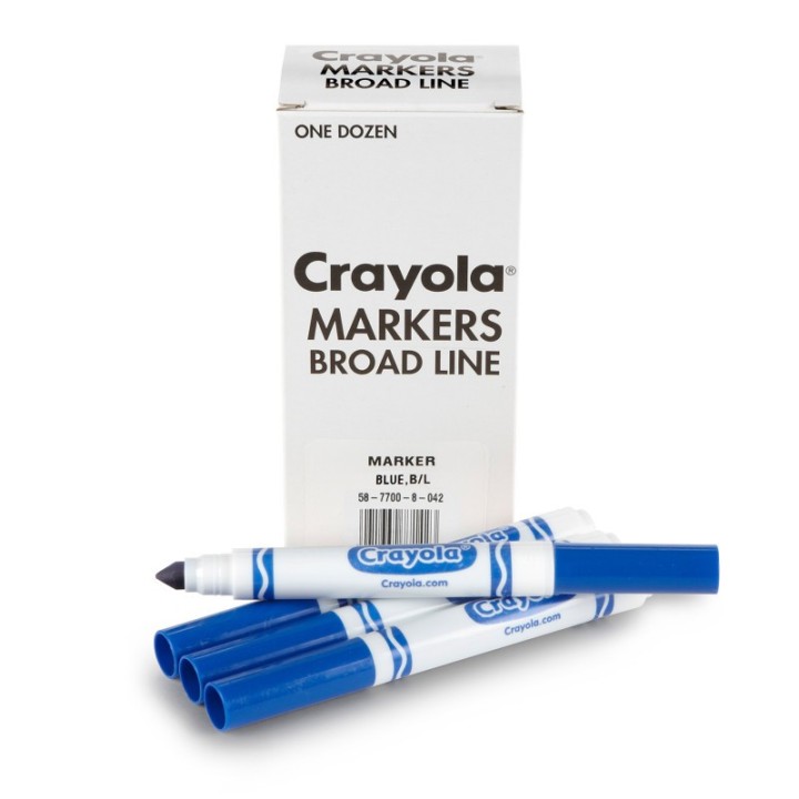 Crayola® Bulk Markers, Conical Tip, Blue, 12 Count