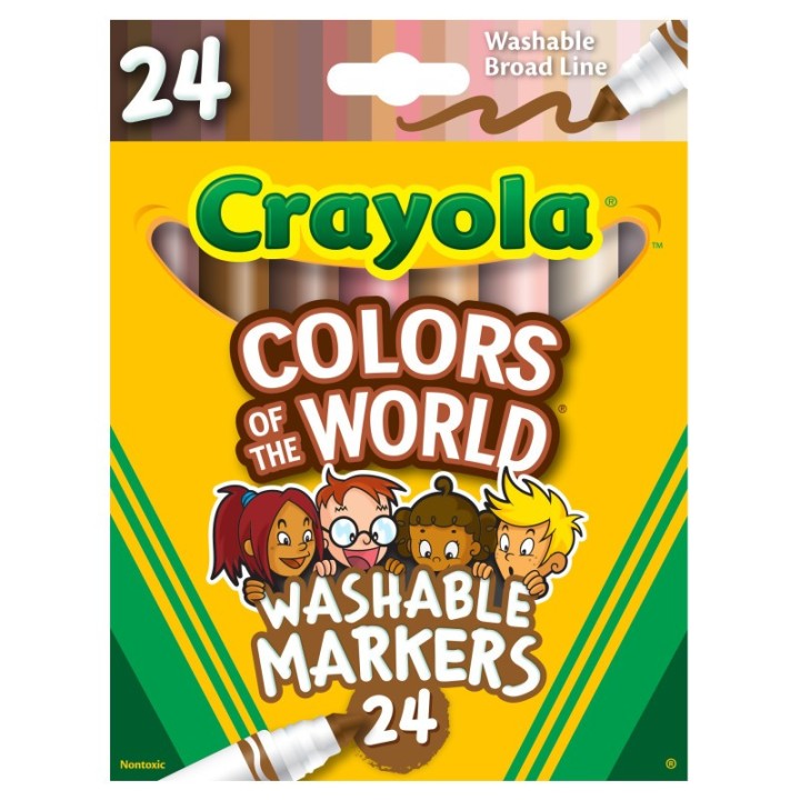 Crayola® Colors of the World Markers, 24 Colors