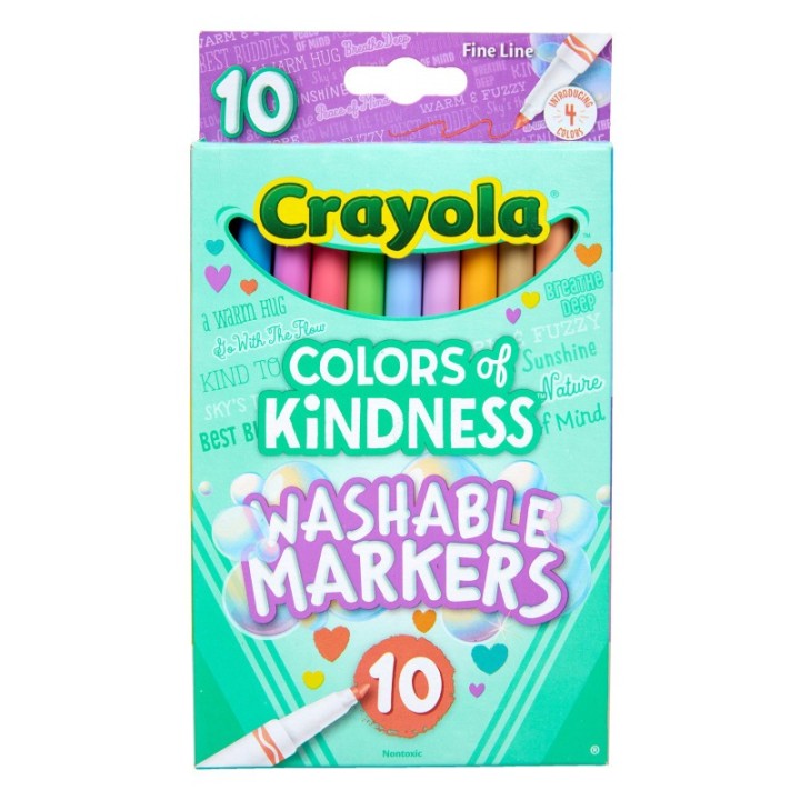 Crayola® Colors of Kindness Fine Line Washable Markers, 10 Count