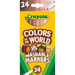 Crayola® Colors of the World Fine Line Markers, 24 Colors
