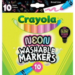 Crayola® Washable Neon Broad Line Markers, Pack of 10