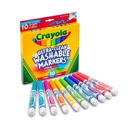 Crayola® Ultra-Clean Washable Bright, Broad Line, Color Max Markers, 10 Count