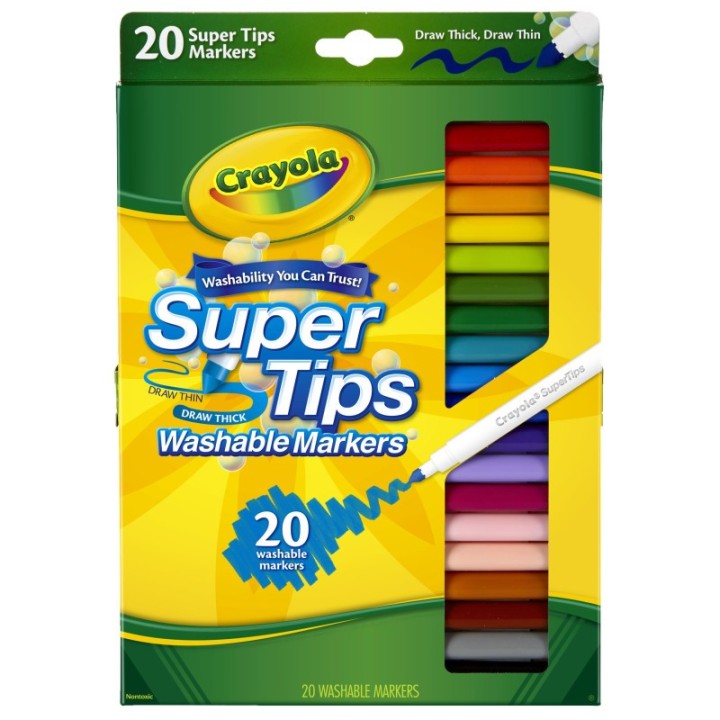 Crayola® Washable Super Tips Markers, 20 Count