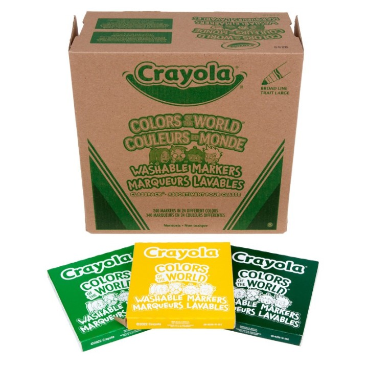 Crayola® Colors of the World Washable Markers Classpack, 240 Markers