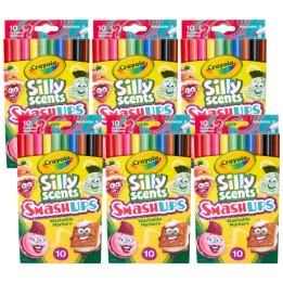 Crayola® Silly Scents™ Smash Ups Slim Washable Scented Markers, 10 Per Pack, 6 Packs
