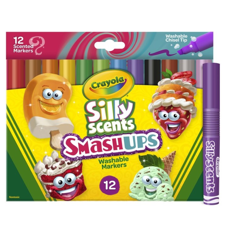 Crayola® Wedge Tip Silly Scents™ Smash Ups, 12 Count