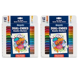 Crayola® Doodle & Draw Dual-Ended Doodle Marker, 12 Per Pack, 2 Packs