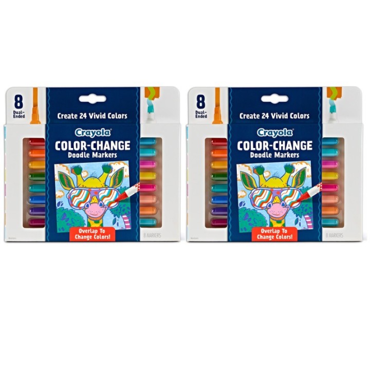 Crayola® Doodle & Draw Color Change Doodle Marker, 8 Per Pack, 2 Packs