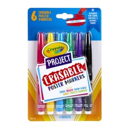 Crayola® Project Erasable Poster Markers, Pack of 6