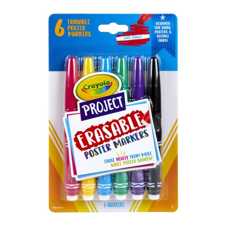 Crayola® Project Erasable Poster Markers, Pack of 6