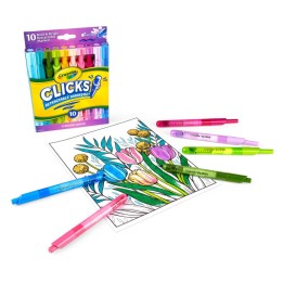 Crayola® Washable CLICKS Retractable Markers, Bold/Bright Colors, 10 Count