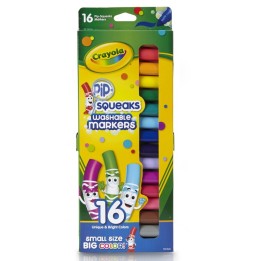 Crayola® Pip Squeaks Washable Markers, Conical Tip, 16 Count