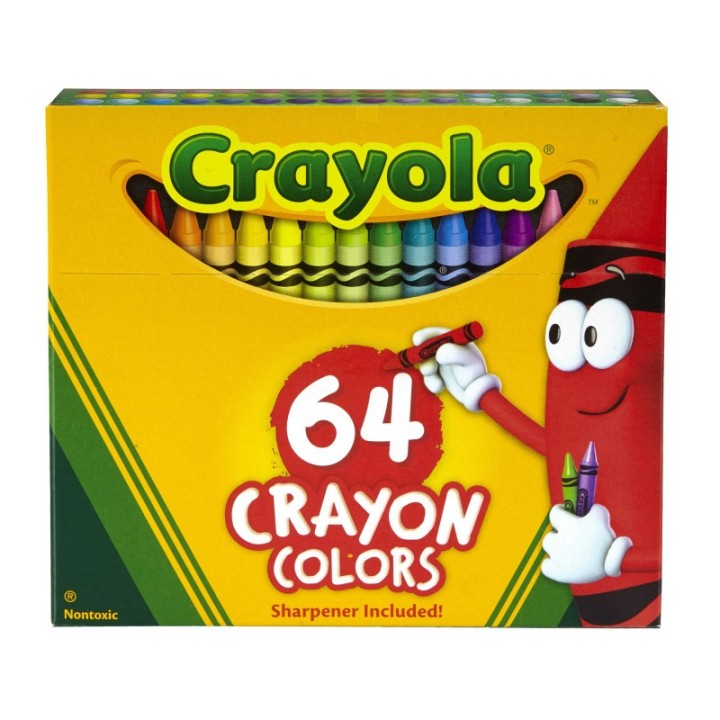Crayola® Crayons, Regular Size, 64 Count with Sharpener
